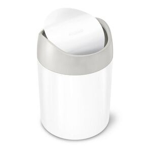 simplehuman -  1.5L Countertop Can White White